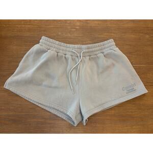 Womens Cozy Lounge Shorts Size Large Gray Fleece Drawstring Elastic Waist Comfy